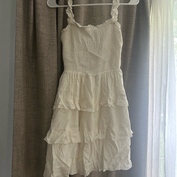 Lulu's Cream Ruffled Mini Dress - Picture 2 of 2